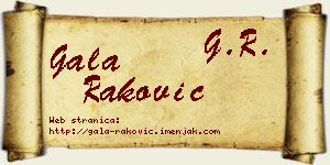 Gala Raković vizit kartica